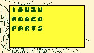 isuzu rodeo parts